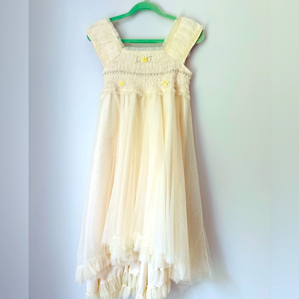 BRAND NEW Cream Sleeveless Tulle Dress
